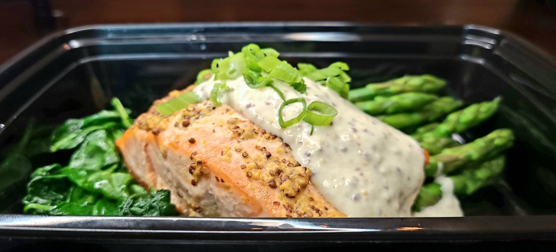 KETO Mustard Glazed Salmon with Asparagus