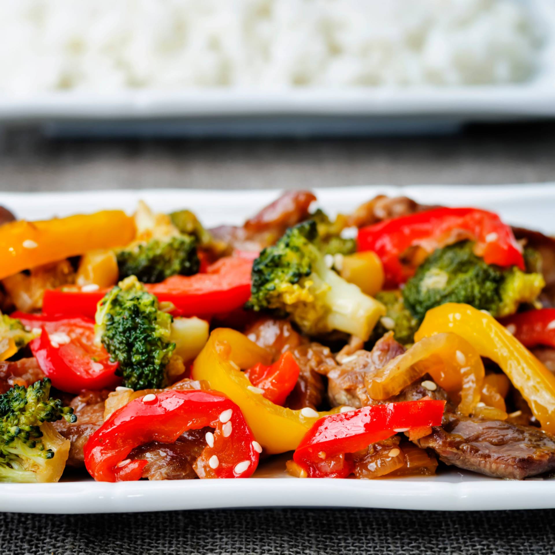 KETO Garlic Chili Pork Stir Fry over Cabbage